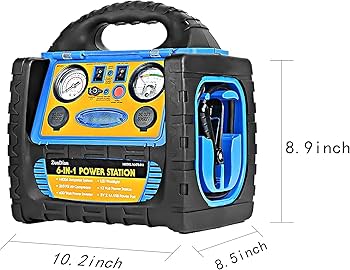 ブルーヒーター Amazon.com: ZunDian 6-in-1 1800 Amp Jump Starter with Air